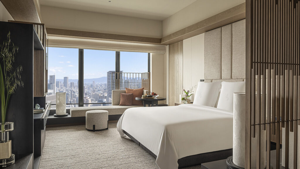 Four Seasons Hotel Osaka opens in August, offering luxurious accommodations, six dining venues, and a wellness floor, blending traditional and modern elements in the Dojima district.
