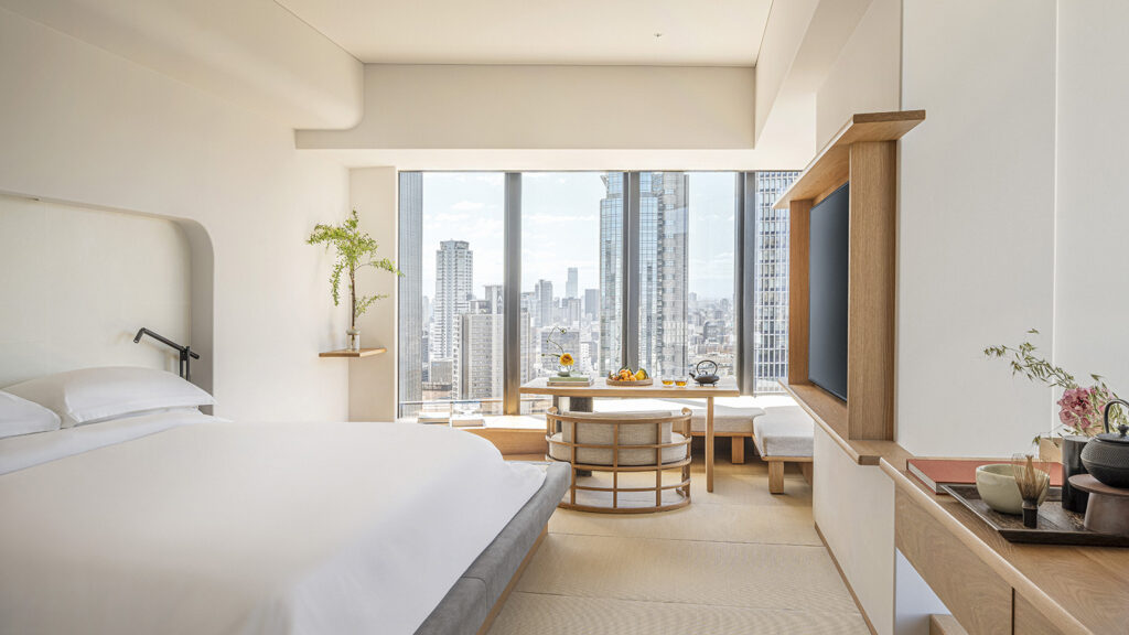 Four Seasons Hotel Osaka opens in August, offering luxurious accommodations, six dining venues, and a wellness floor, blending traditional and modern elements in the Dojima district.