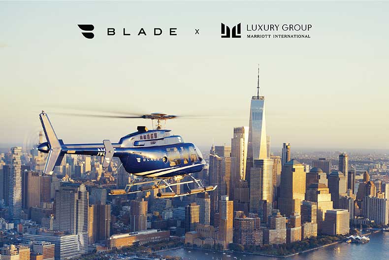 Marriott's Luxury Group partners with Blade to offer complimentary helicopter transfers from NYC airports to select hotels. Enjoy seamless, luxurious travel between July 1 and September 2, 2024.