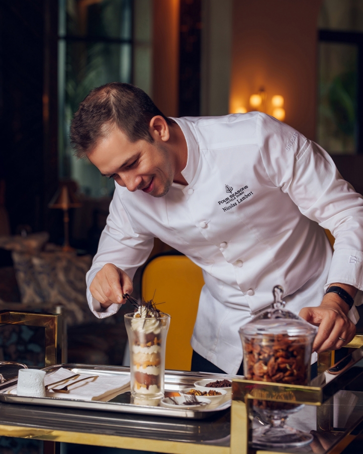 Shai Salon at Four Seasons Resort Dubai launches a new summer dessert range featuring an ice cream trolley and exquisite vitrine desserts crafted by Pastry Chef Nicolas Lambert.