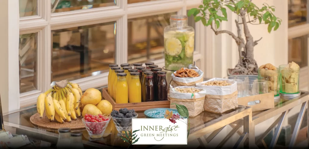 Discover Innergise Green Meetings: eco-friendly corporate gatherings that rejuvenate participants and the planet with sustainable practices, nourishing meals, and wellness activities.