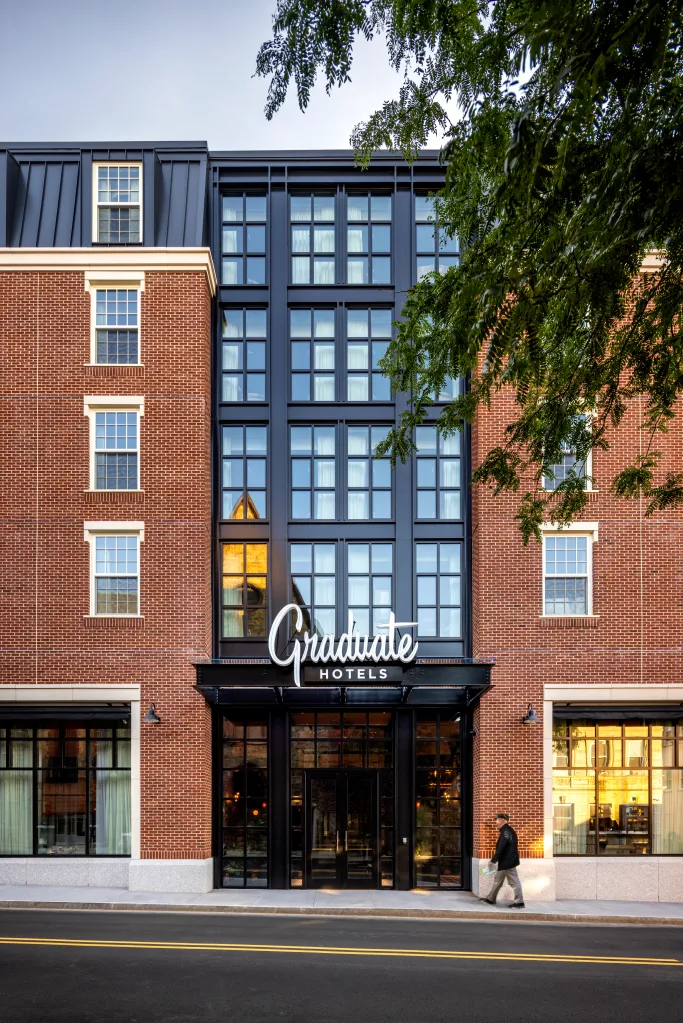 Graduate Princeton, a boutique hotel on Nassau Street, offers a luxurious retreat with 180 rooms, blending historic charm with modern design, directly across from Princeton University.