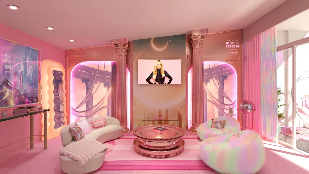 Hilton debuts the ‘Stay Like an Infinite Icon’ suites, co-designed by Paris Hilton, offering guests a glamorous, pink-filled experience inspired by her lifestyle at The Beverly Hilton.