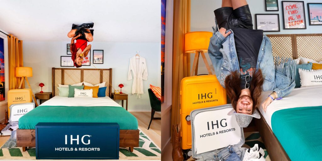 IHG Hotels & Resorts wowed festival-goers at Lollapalooza Berlin with its upside-down hotel room, featuring star-studded guests and creating unforgettable moments for attendees.