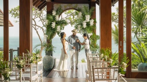 Four Seasons Resorts Thailand offers idyllic settings for weddings, from beachfront ceremonies in Koh Samui to serene rice paddies in Chiang Mai, blending luxury with authentic Thai traditions.