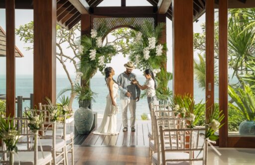 Four Seasons Resorts Thailand offers idyllic settings for weddings, from beachfront ceremonies in Koh Samui to serene rice paddies in Chiang Mai, blending luxury with authentic Thai traditions.