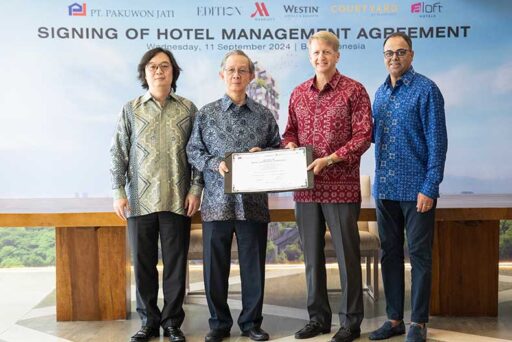 Marriott International partners with PT. Pakuwon Jati Tbk. to open five new properties in Indonesia, adding over 1,300 rooms, strengthening their presence in key cities by 2030.