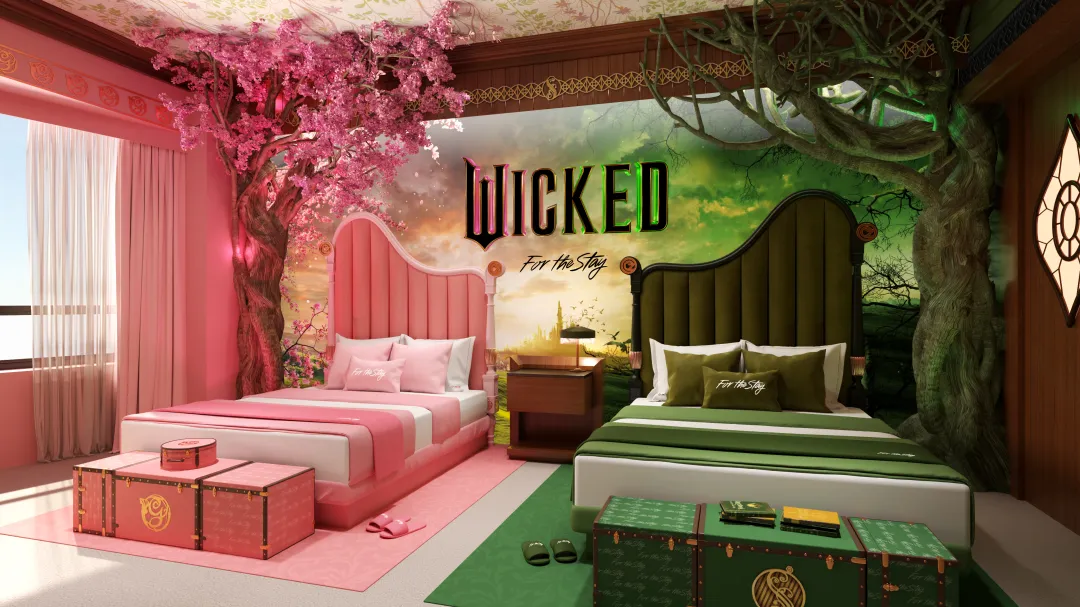 Hilton and Universal Pictures introduce the exclusive "Stay Like Wicked" suite at New York Hilton Midtown, offering a magical, film-inspired experience from Nov 21, 2024, to Jan 5, 2025.