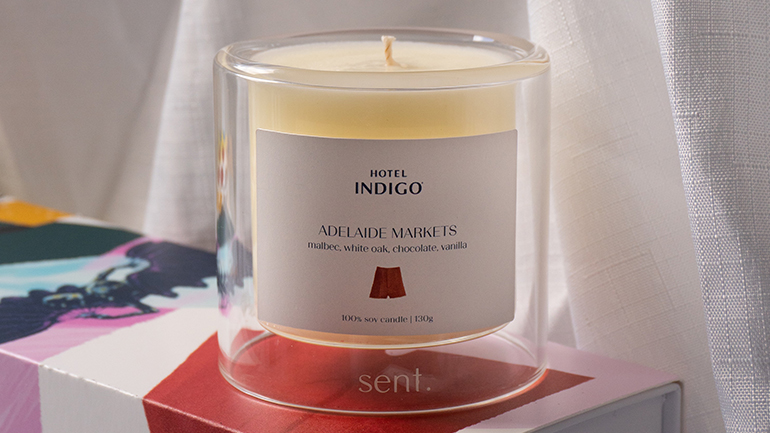 Hotel Indigo launches a limited-edition candle collection, "Scents of the Neighbourhood," inspired by five vibrant locations in Australia and New Zealand, capturing each area's unique essence.