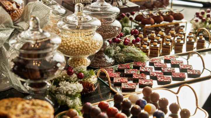 Experience the magic of the holidays at Four Seasons Hotel One Dalton Street, Boston, with indulgent chocolate bars, Nutcracker-inspired cocktails, spa escapes, and festive brunches.