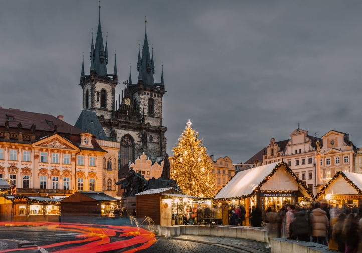 Experience a magical Christmas at Four Seasons Hotel Prague with DIOR-inspired Afternoon Tea, festive dining, spa indulgence, unique gifts, and breathtaking views of wintery Prague.