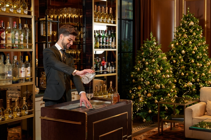 Experience a magical Christmas at Four Seasons Hotel Prague with DIOR-inspired Afternoon Tea, festive dining, spa indulgence, unique gifts, and breathtaking views of wintery Prague.