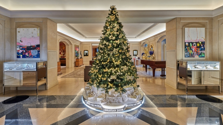 Experience a magical Christmas at Four Seasons Hotel Prague with DIOR-inspired Afternoon Tea, festive dining, spa indulgence, unique gifts, and breathtaking views of wintery Prague.