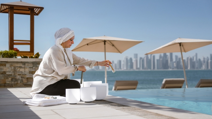 Discover transformative sound therapy sessions at Loulou Spa, Four Seasons The Pearl-Qatar, in partnership with Sequences. Relax and restore your mind and body through curated sound healing.