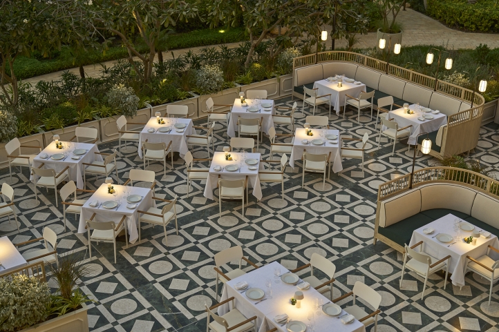 Discover Jou Jou Brasserie at Four Seasons Resort Dubai, offering Mediterranean charm, coastal design, and exquisite dishes like Lobster Mafalde Pasta and tableside Tiramisu.