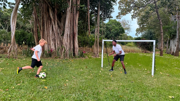 Experience family paradise at Four Seasons Resort Mauritius at Anahita, where kids enjoy football coaching, vibrant activities, and endless fun in a luxurious tropical setting.