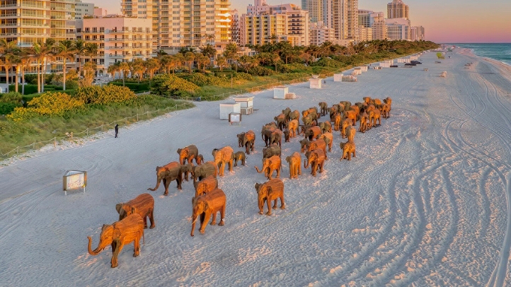 Discover "The Great Elephant Migration," featuring life-sized Indian elephant sculptures at Four Seasons Fort Lauderdale and Palm Beach, promoting conservation and coexistence.