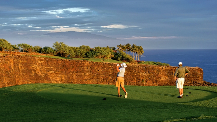 Play Manele Golf Course at Four Seasons Resort Lanai for breathtaking ocean views, exclusive perks, and world-class golf on a Jack Nicklaus-designed cliffside course.