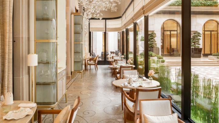 L’Orangerie at Four Seasons Hotel George V, Paris unveils a nature-inspired redesign by Pierre-Yves Rochon, creating an elegant setting for Alan Taudon’s Michelin-starred cuisine.