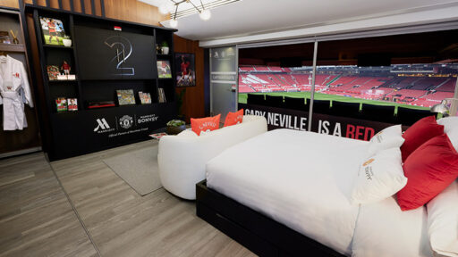 Marriott Bonvoy and Manchester United offer fans a chance to stay in The Captain’s Suite at Old Trafford, meet Gary Neville, and attend the Manchester Derby in style.