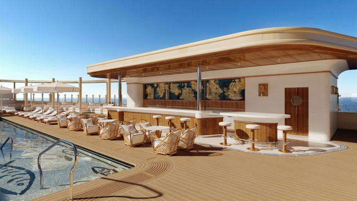 Experience world-class dining aboard Four Seasons I, launching in 2026, with 11 unique restaurants and bars offering omakase, Mediterranean cuisine, and crafted cocktails.